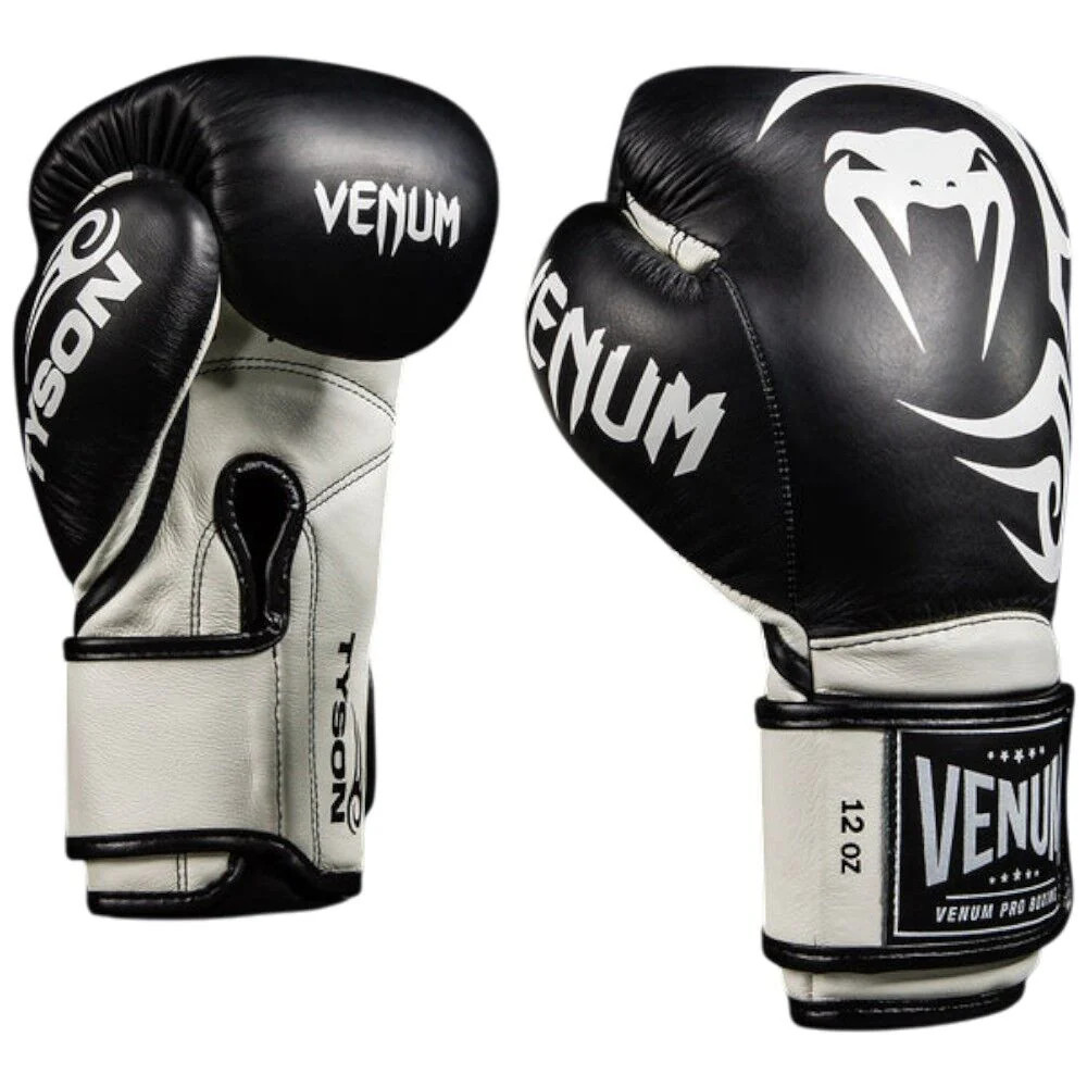 Venum Giant 2.0 Mike Tyson Pro Boxing Gloves - Deep Black/Optical White