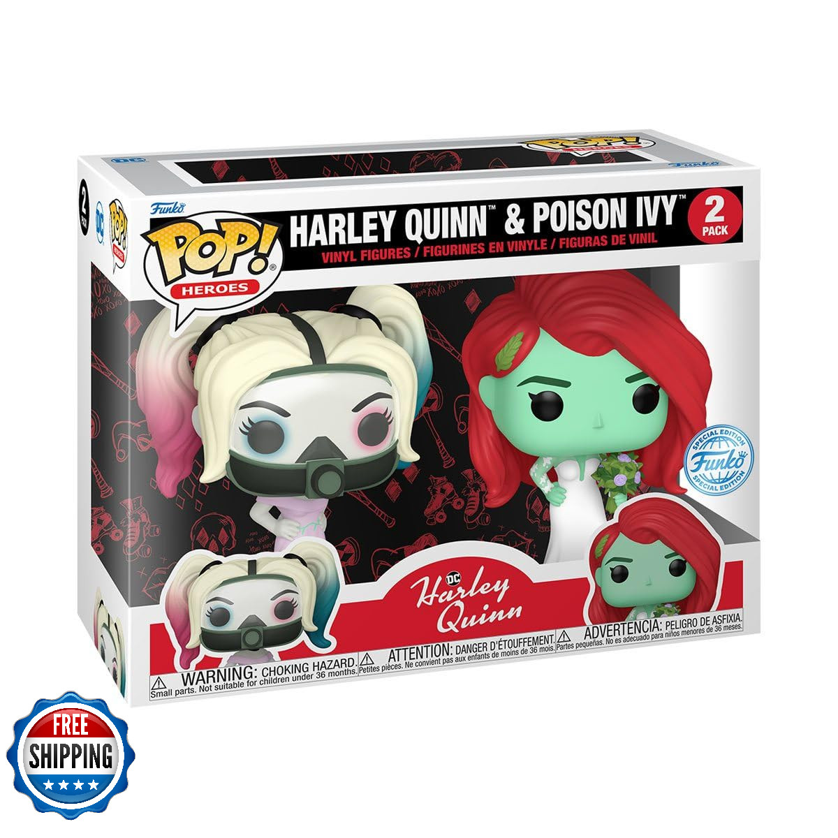 Funko Pop! Harley Quinn & Poison Ivy Wedding 2-Pack EE Exclusive