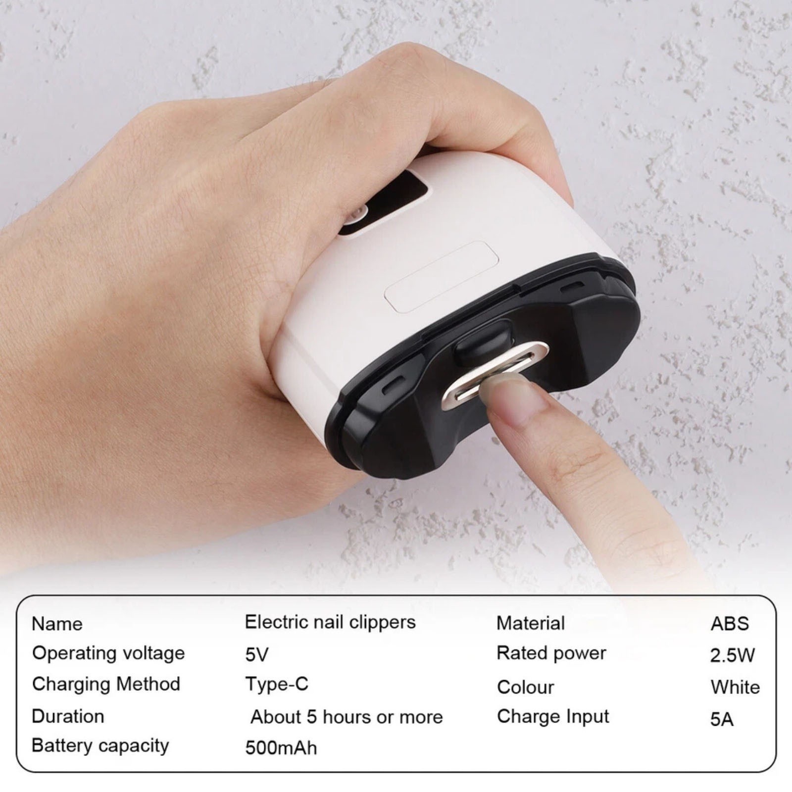 Automatic Electric Nail Grinder 3 Speed Modes Digital Control for Home Use