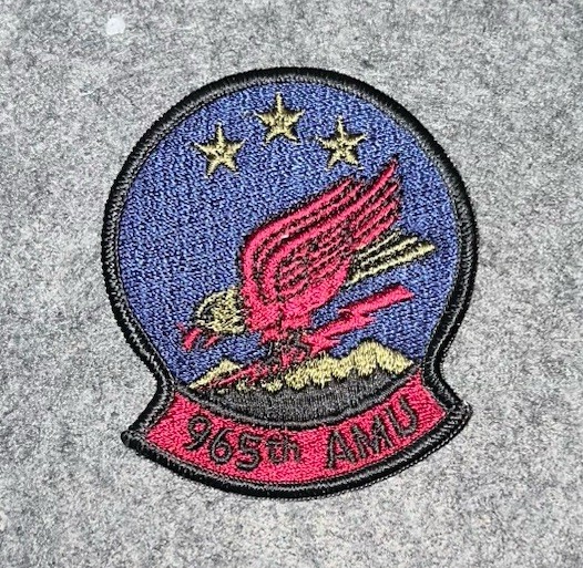 965th AMU Patch - US Air Force - Tinker Air Field - 2.8 x 3.3 inches