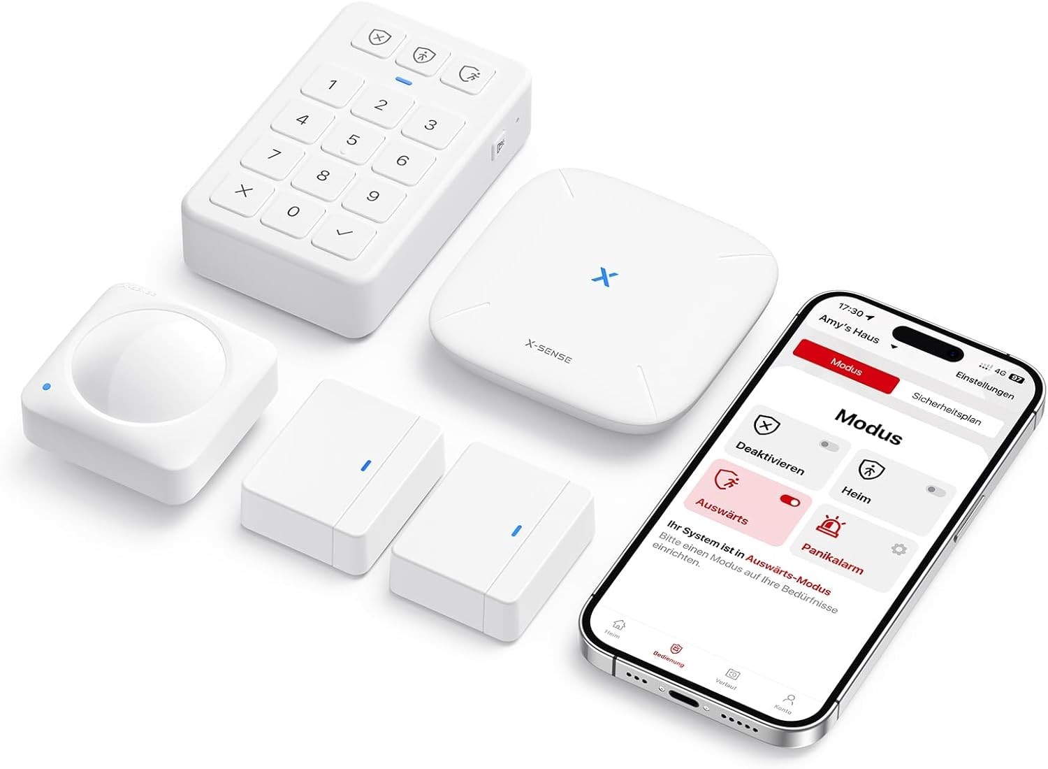 X-Sense Alarm System Home & Apartment AS05 WiFi Door Alarm App Alexa