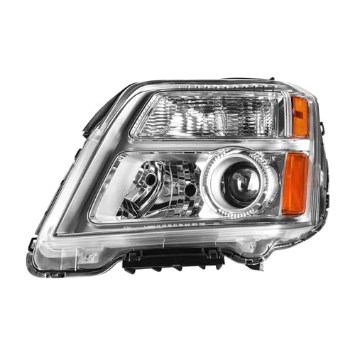 Headlight Assembly Chrome Housing + Amber Reflector Replacement For 2016-2017