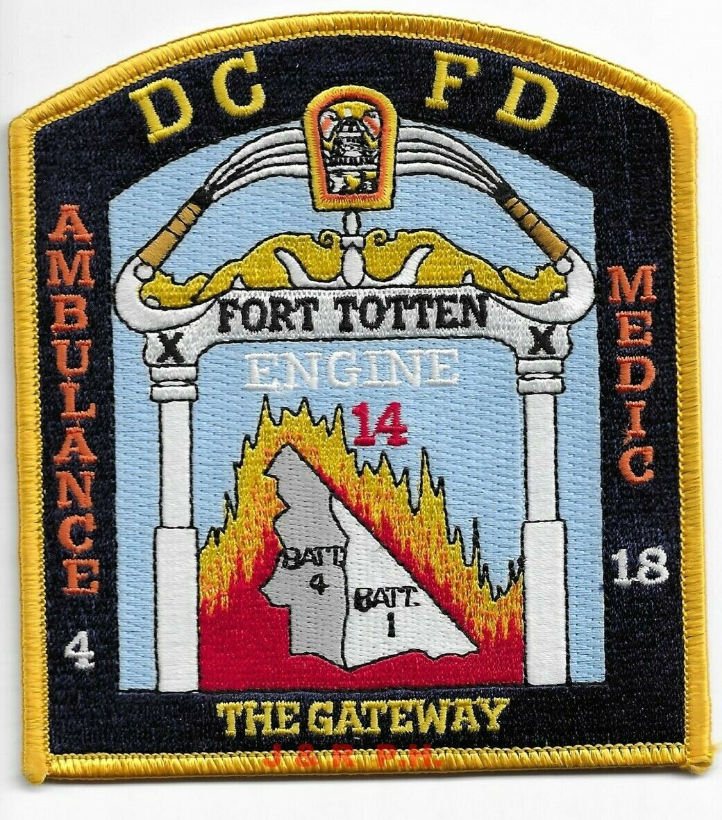 Washington D.C. Engine-14 / B-1 / B-4  "Ft.  Totton" (4.25" x 4.75") fire patch