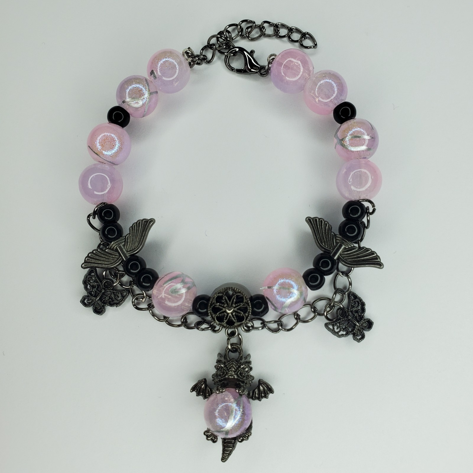 Hand crafted artisan unique gemstone bracelet