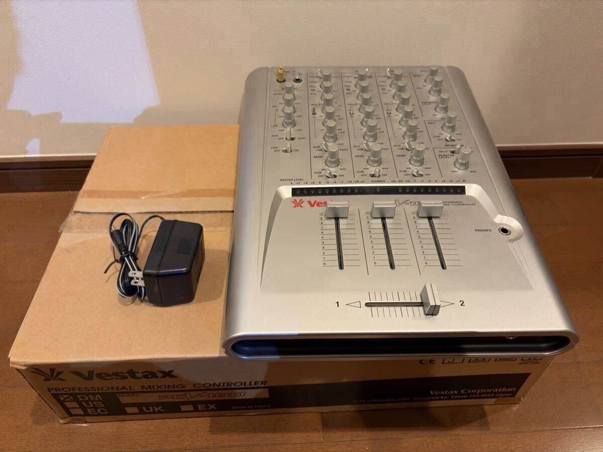 Vestax PCV-180 Professional DJ Mixing Controller 3Ch Analog Mixer w/Box Tested