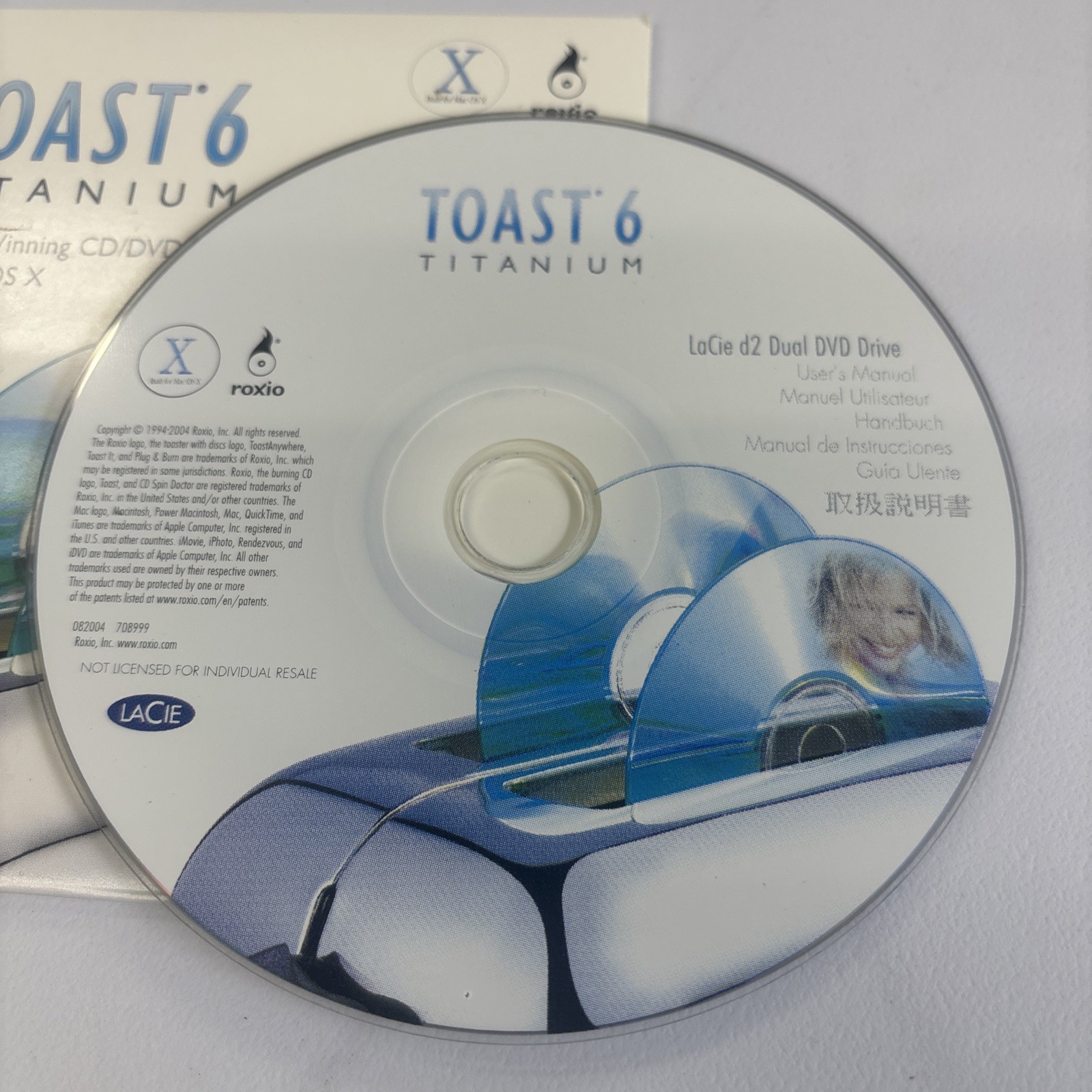 Roxio Toast Titanium 6 Original CD with Original Sleeve for Macintosh Computers
