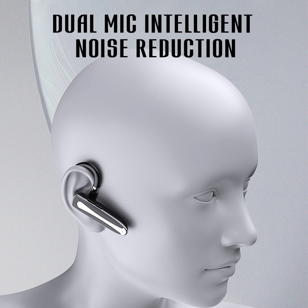 Bluetooth 5.3 Wireless Earpiece Headset Driving Trucker Earbuds Noise Cancelling