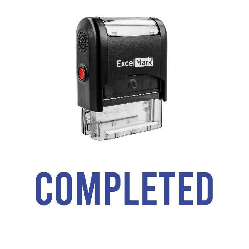 COMPLETED Stamp - Self-Inking / Blue