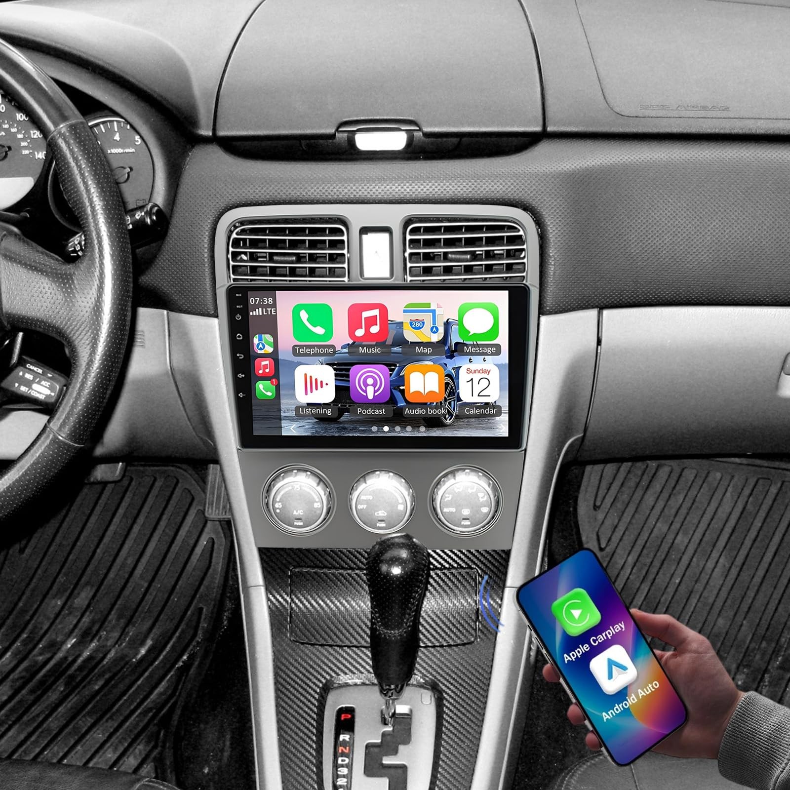Car Radio for Subaru Forester 2002-2008 Wireless Carplay Android Auto Backup Cam