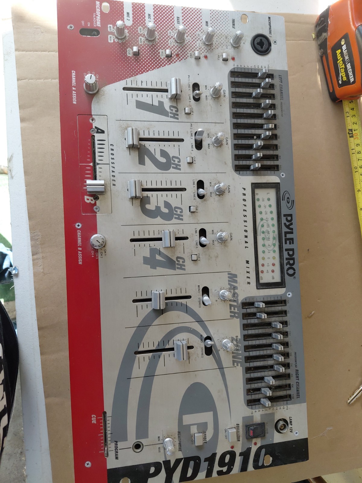 Pyle Pro PYD1910 4-Channel-Untested
