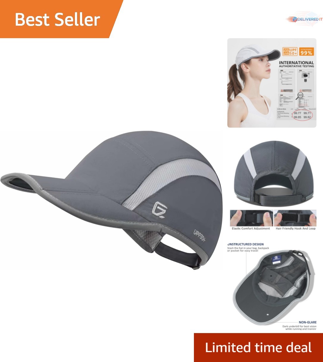Lightweight Breathable Outdoor Hat with Reflective Trim – Unisex & Adjustable