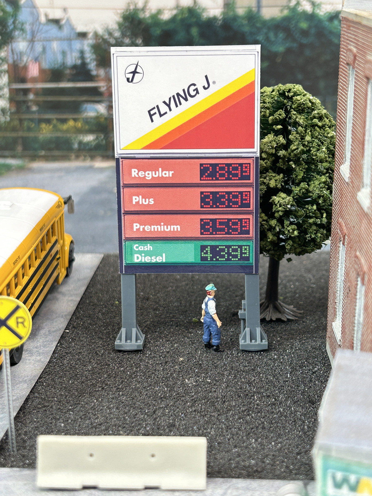 HO-1112-019 / 1:87 Scale Flying J Gas Station Price Sign