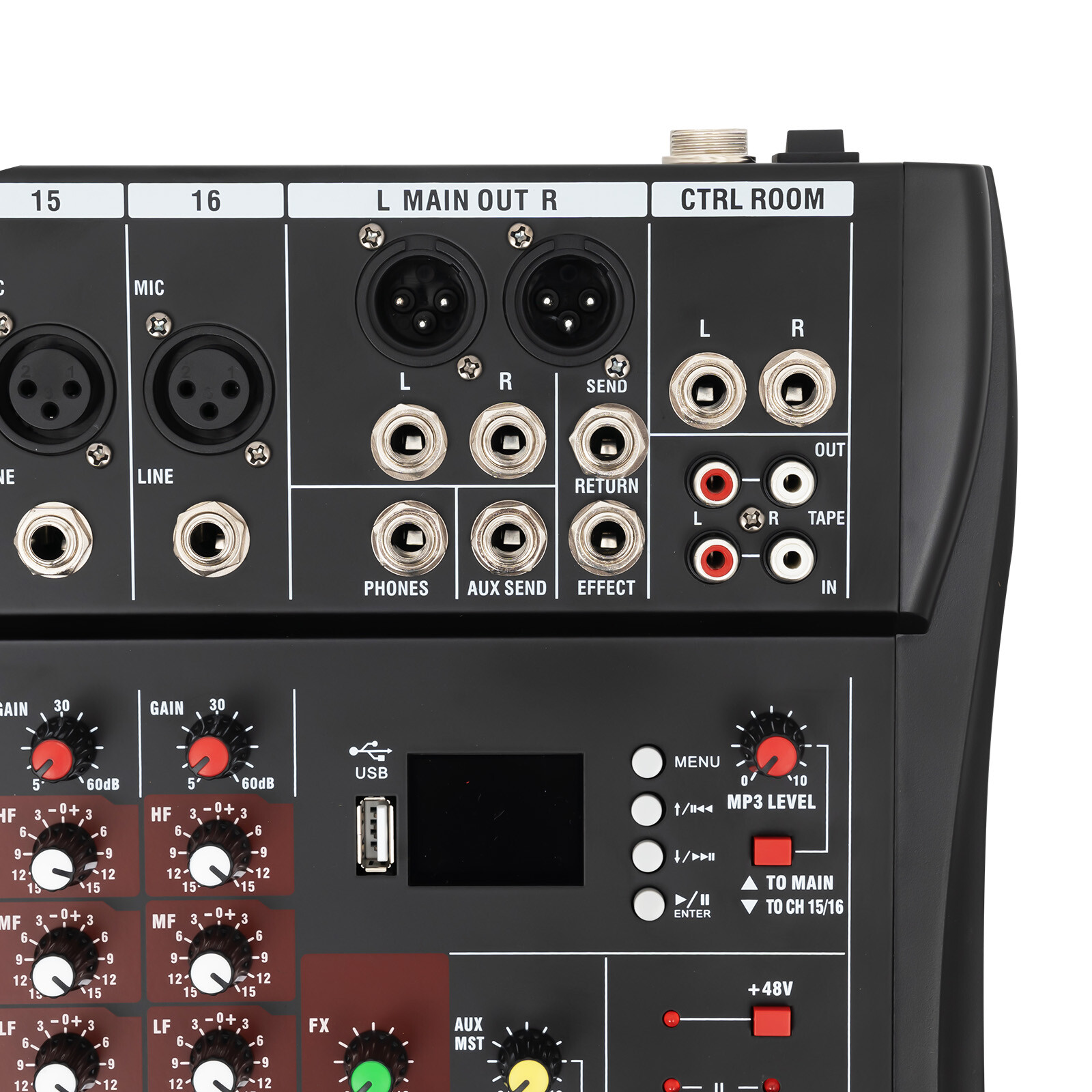 16 Channel Studio Audio Mixer Bluetooth USB Digital Sound Mixing Console Board