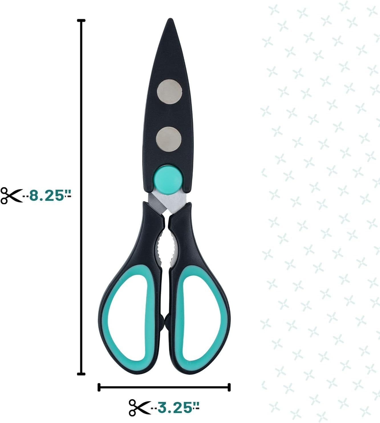 8 Inch Dishwasher Safe Food Scissors - Meat & Utility Kitchen Shears