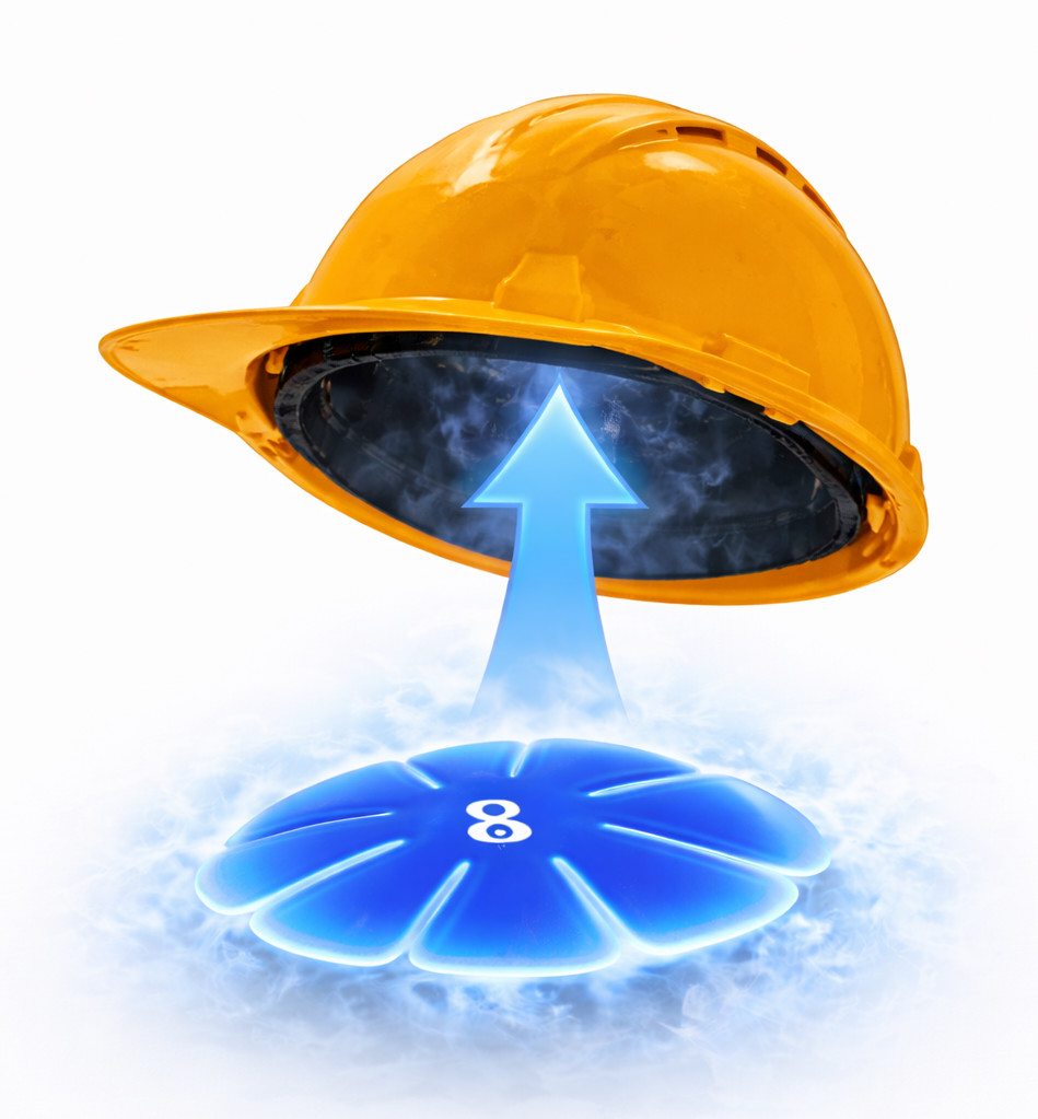 ChillerBody Reusable Cooling Hat Insert for Hard Hats, Helmets, Caps & More
