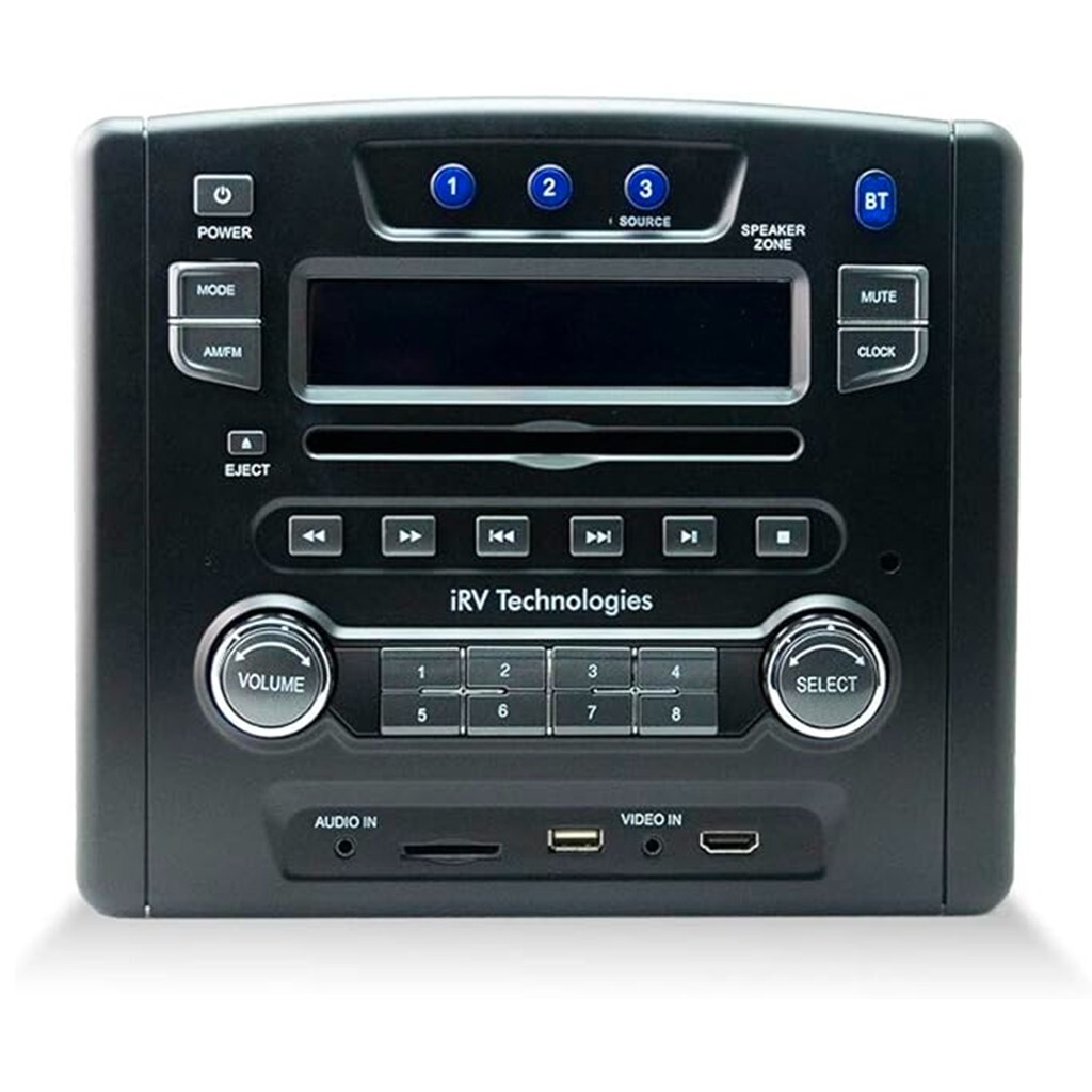 IRV33 AM/FM/CD/DVD/MP3/MP4 DIGITAL2.1/SURROUND SOUND/BLUETOOTH RV RADIO STEREO