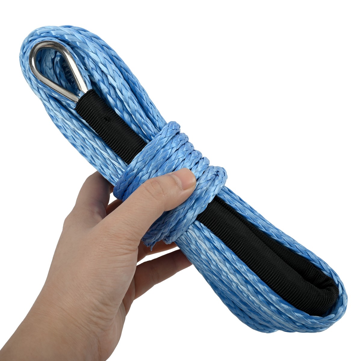 1X Synthetic Winch Rope 1/4"x50' 10000LBS Recovery Cable ATV UTV Winch Fairlead