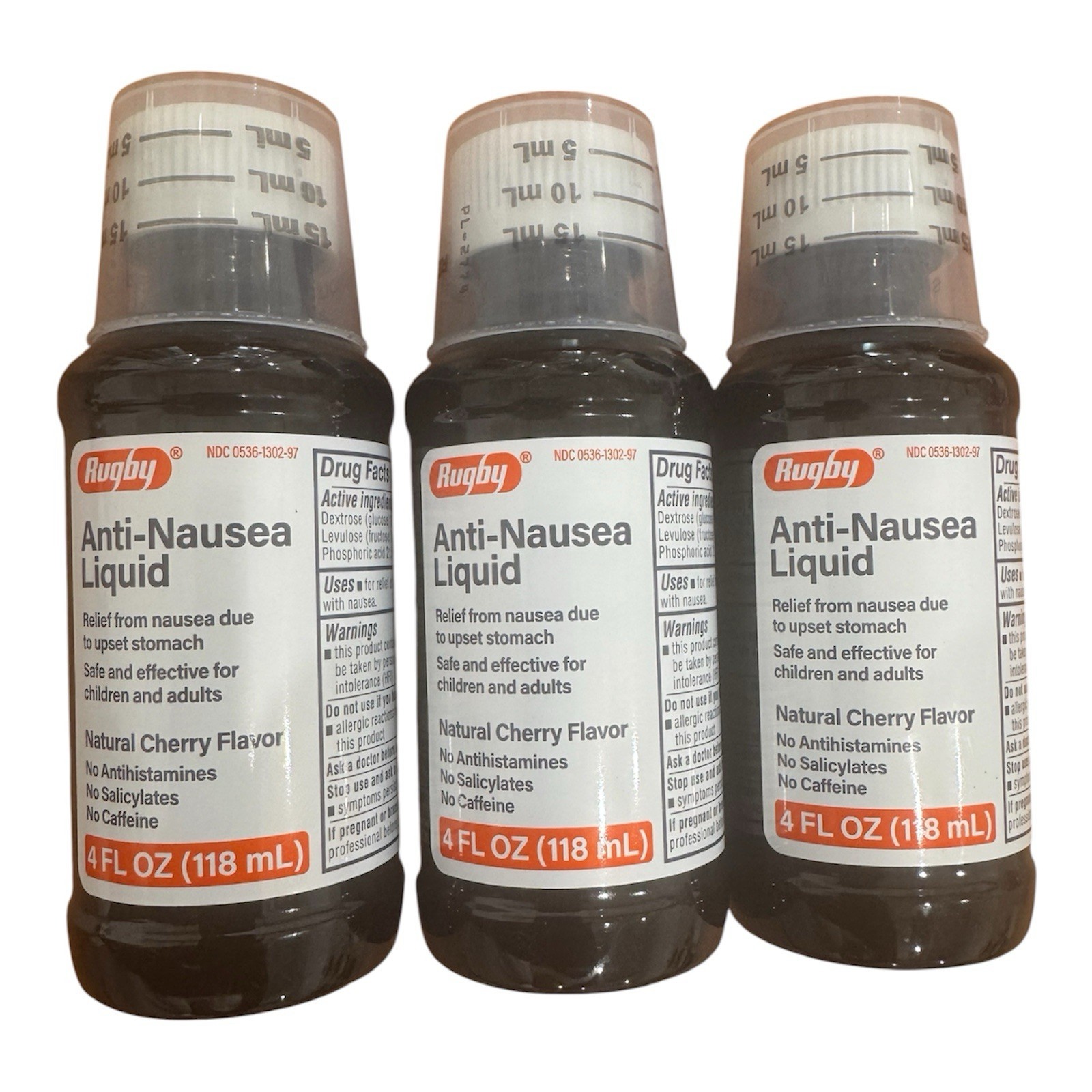 Rugby Anti Nausea Liquid - 4 fl oz  - 3 pack - Expiration Date 01/2027