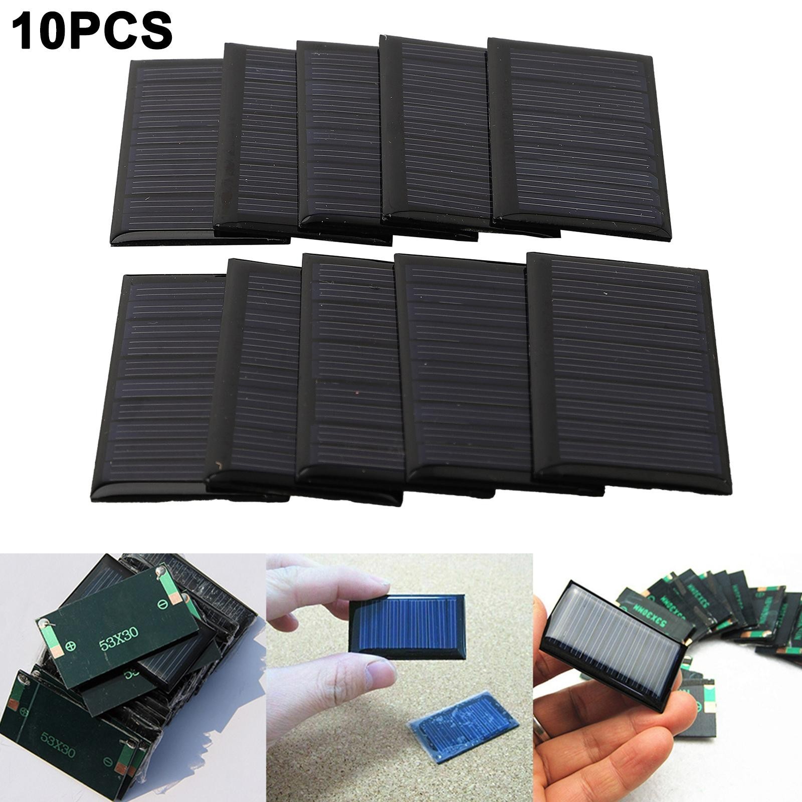 10Pcs Small Solar Panels Kit 5V 30mA for DIY Electronics Projects