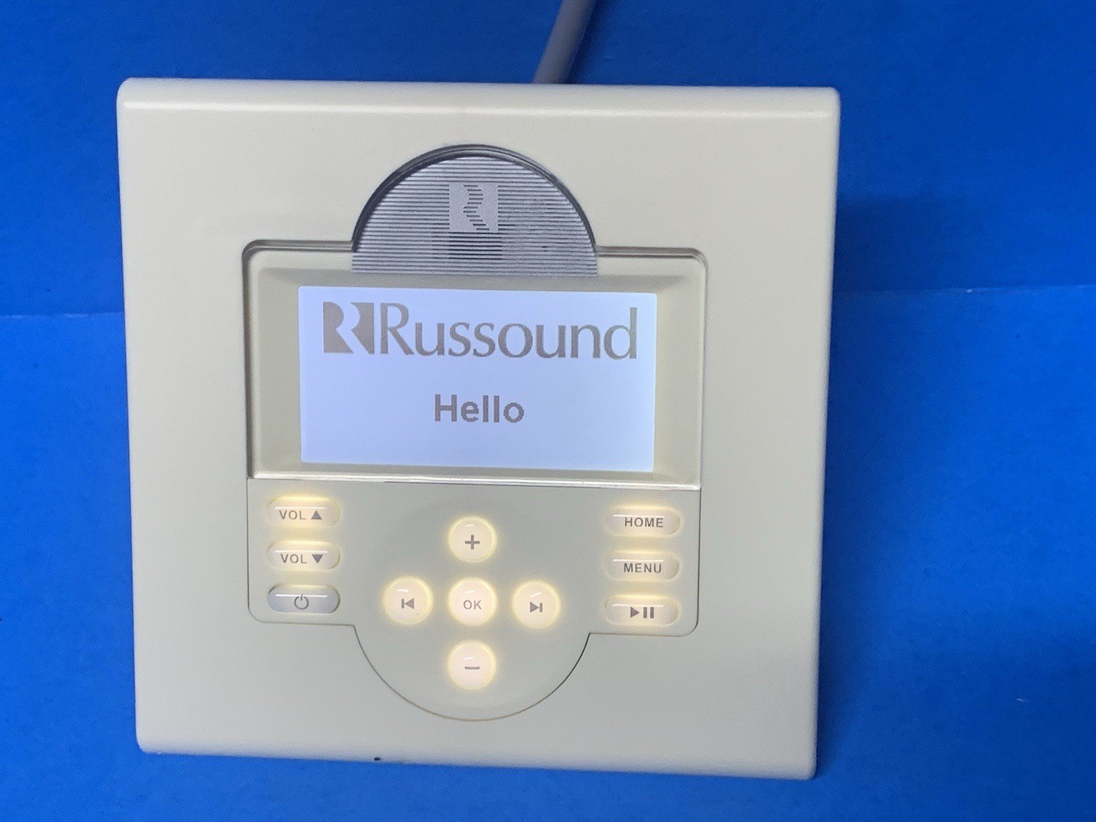 Russound MDK-C5 Multi-Line Display Keypad Controller Almond Cover Clean Tested D