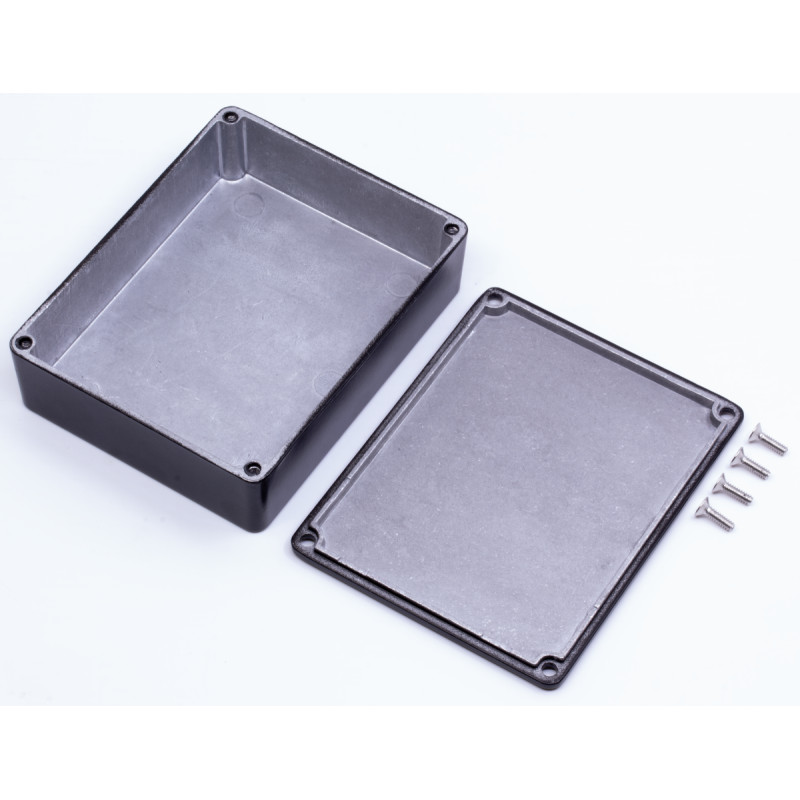 Chassis Box, 1590BB, Diecast, 4.71" x 3.70" x 1.18", Color: Black
