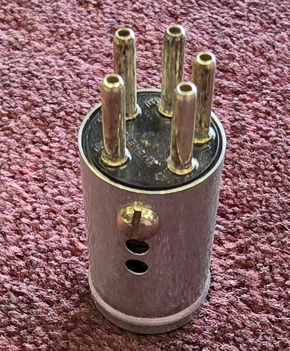 Amphenol 91MPM5L 5-Pin Mini Male Cable Plug Connector with Long Shell Barrel