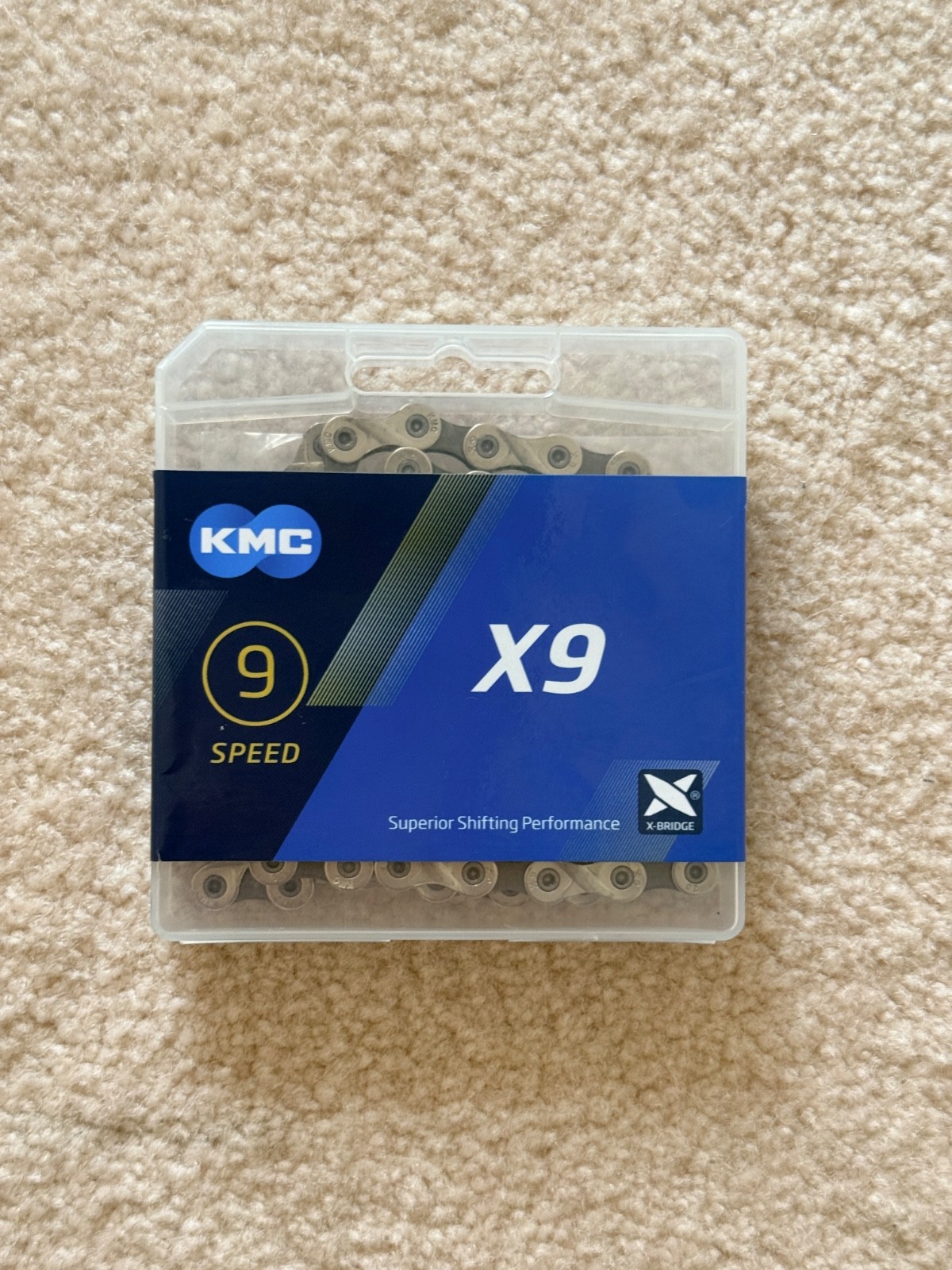 KMC X9 9 Speed Bike Chain 1/2" x 11/128" 116 Links