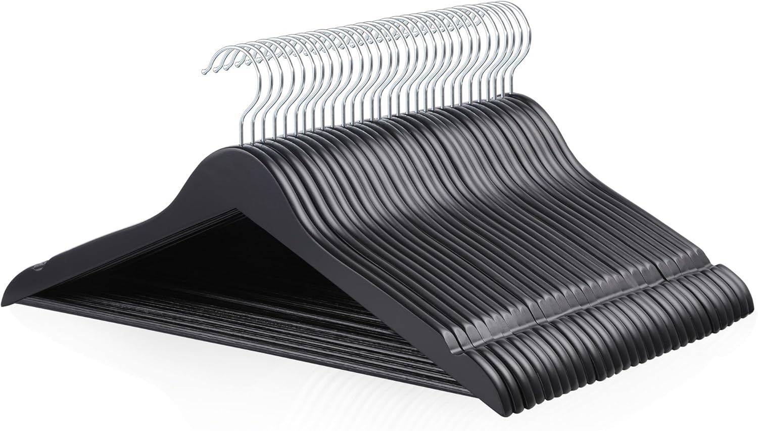Durable Wooden Suit Clothes Hangers Cherry 20-Pack