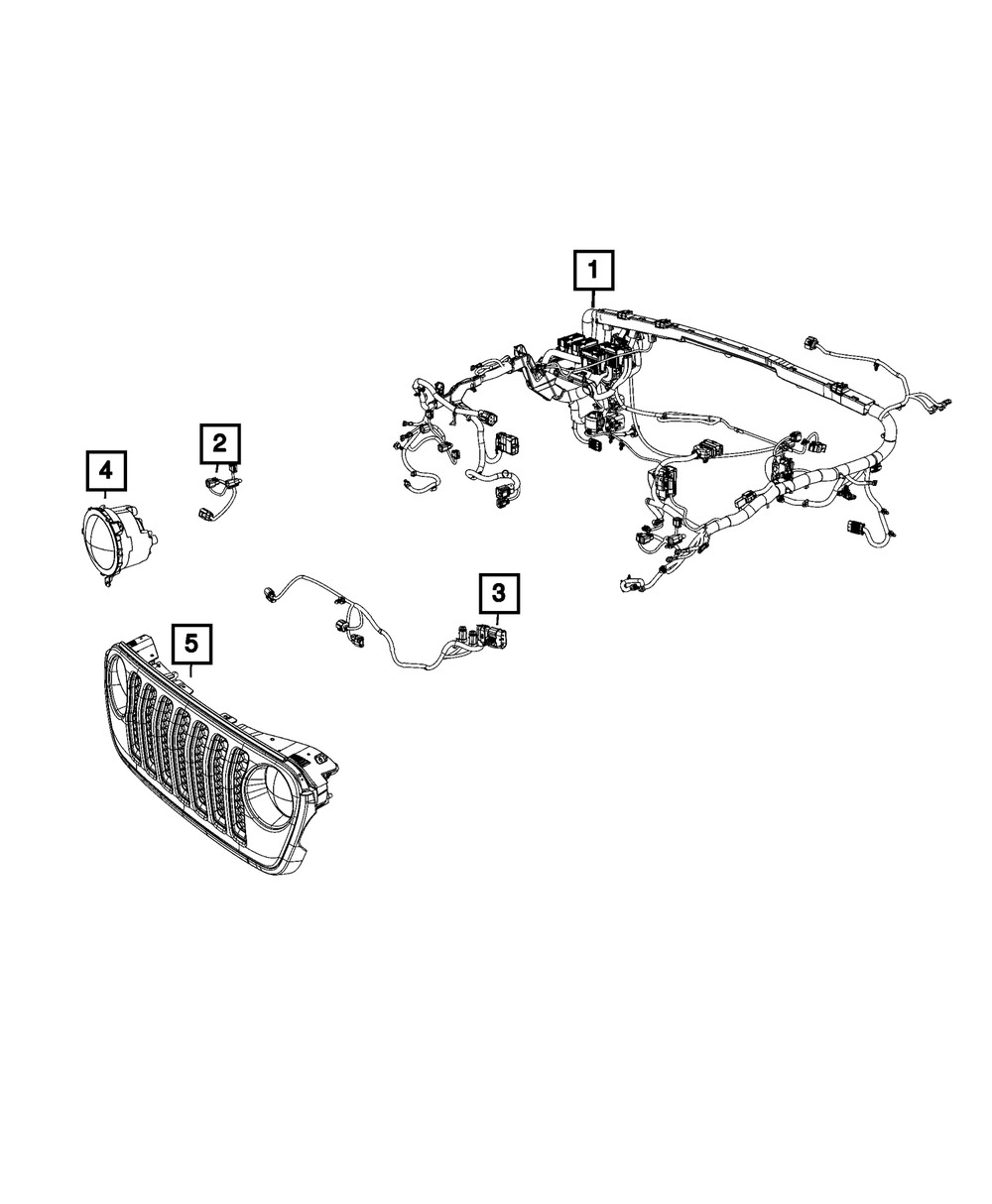 Genuine Mopar Headlamp Wiring 68414409AB