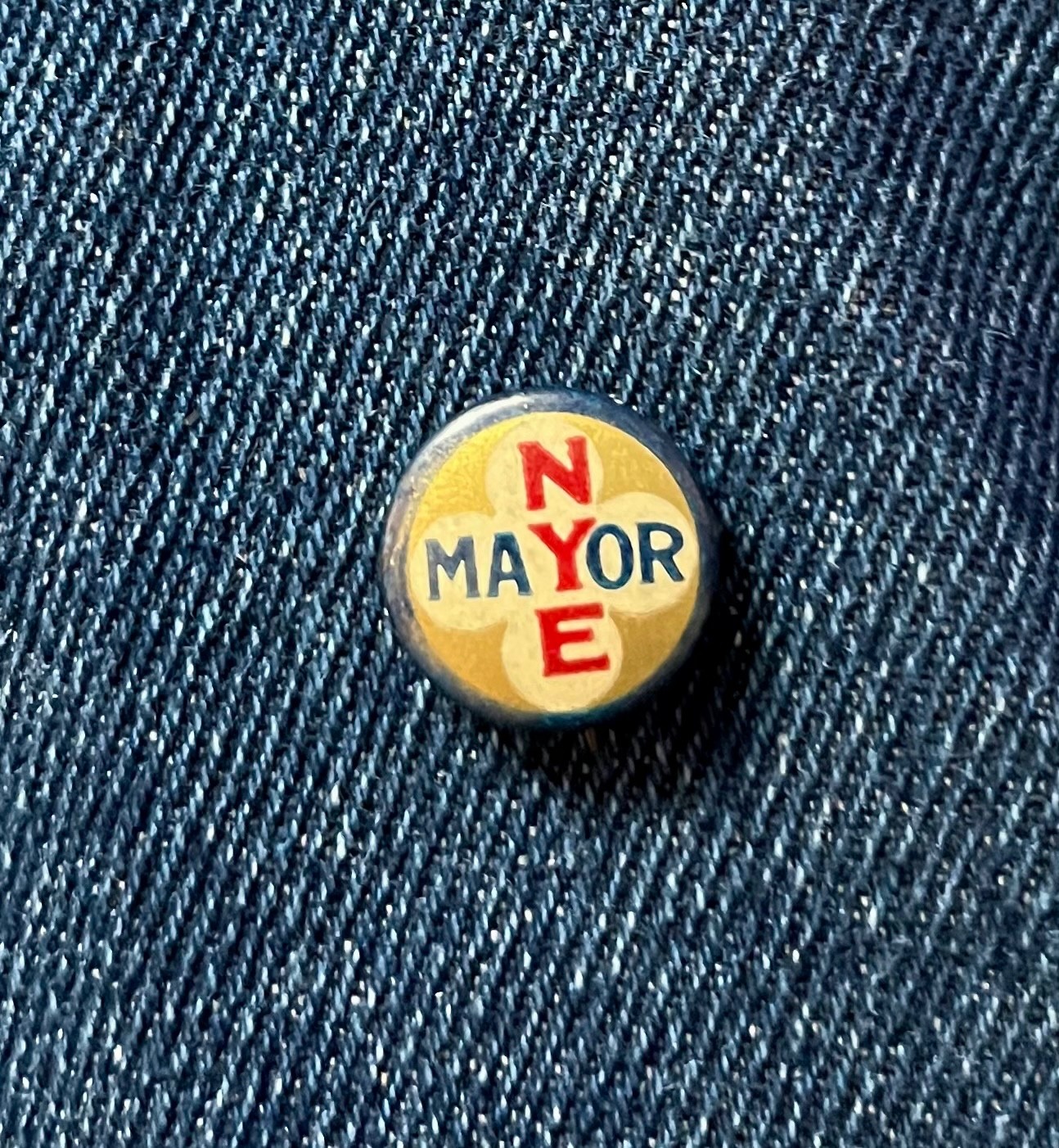 1913 Wallace G Nye For Mayor Of Minneapolis 5/8" Cello Political Remarks