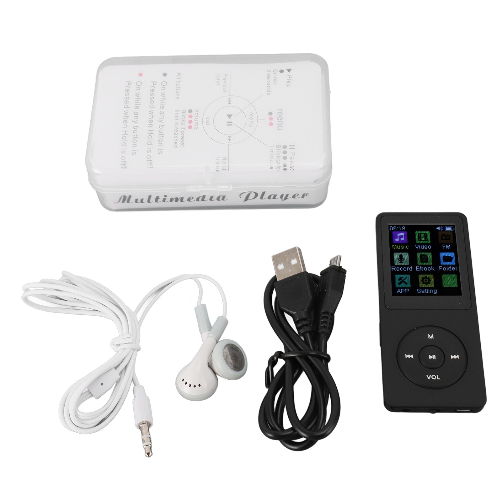 MP3 Player Voice Record Video Playback Bluetooth Function Music Player With EJJE
