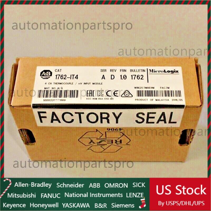 New Sealed AB 1762-IT4 1762IT4 MicroLogix Themocouple/mV Module US Free Tax