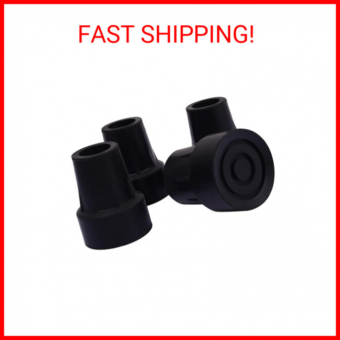 7/8” Cane Tips Kotiorname Crutch Tips Heavy Duty Cane Rubber Tips Replacement (4