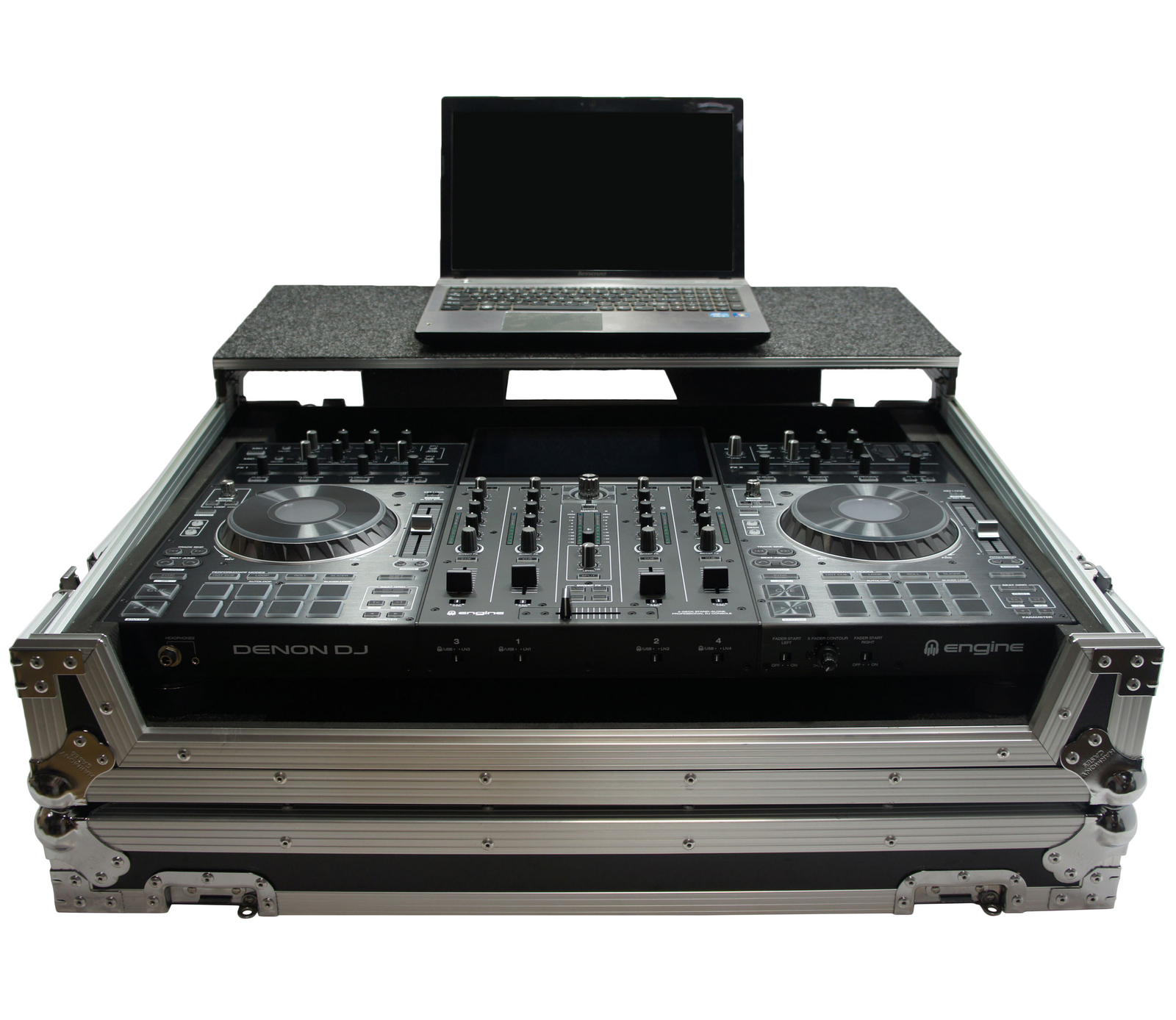 Harmony HCMCX9000LT Flight Glide Laptop Stand DJ Custom Case for Denon Prime 4