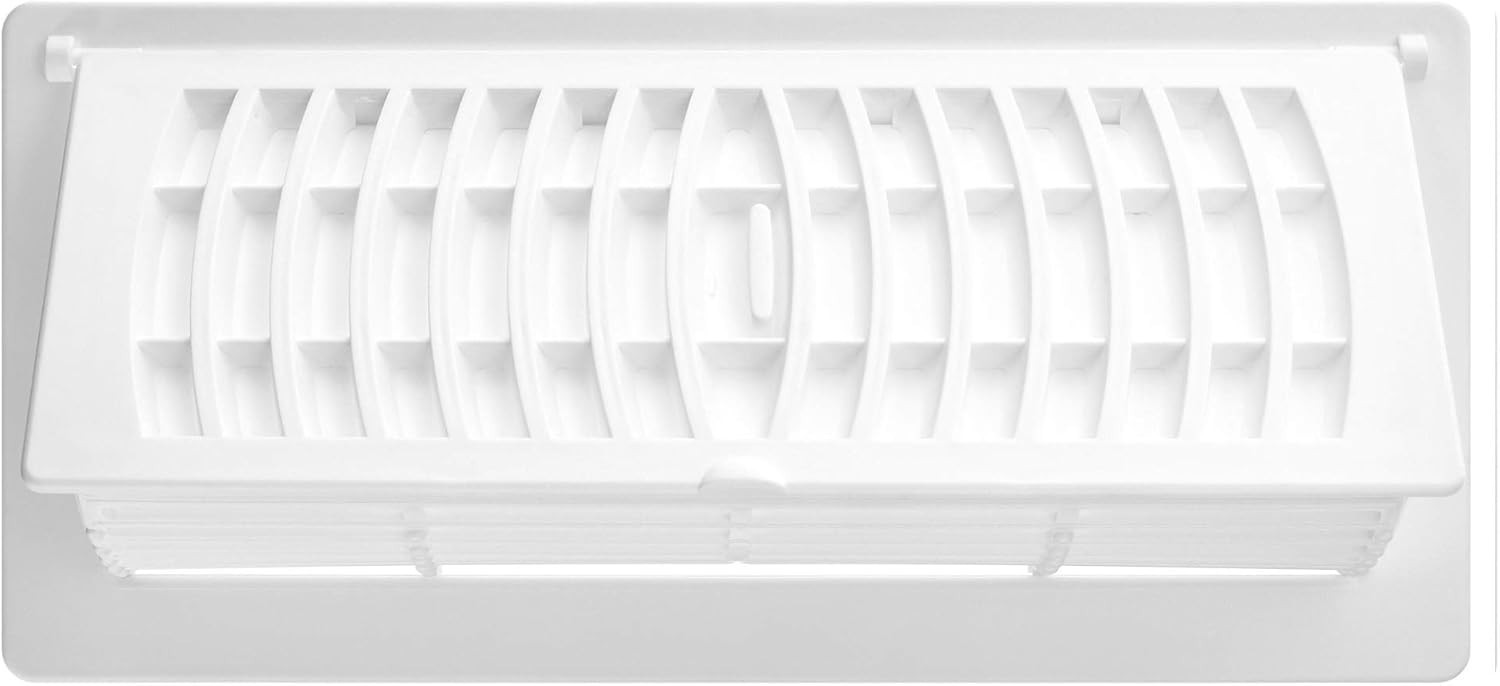 Pop-Up Floor Register, 4 x 10-Inch, White