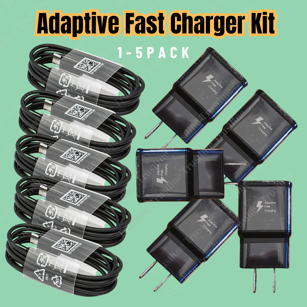 Fast Charging for Samsung Android USB A Charger Plug Adapter Type USB C Cord Lot