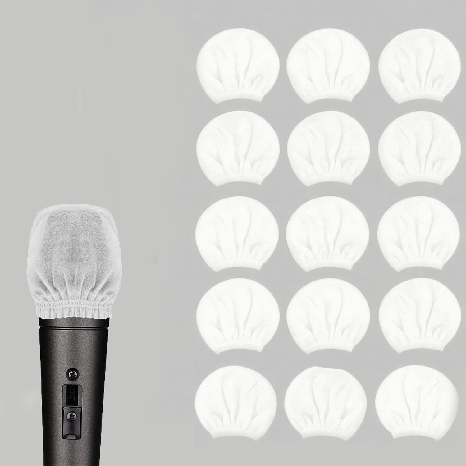 100 Pcs Non-Woven Microphone Cover, Disposable Hygiene Covers, Handheld Micro