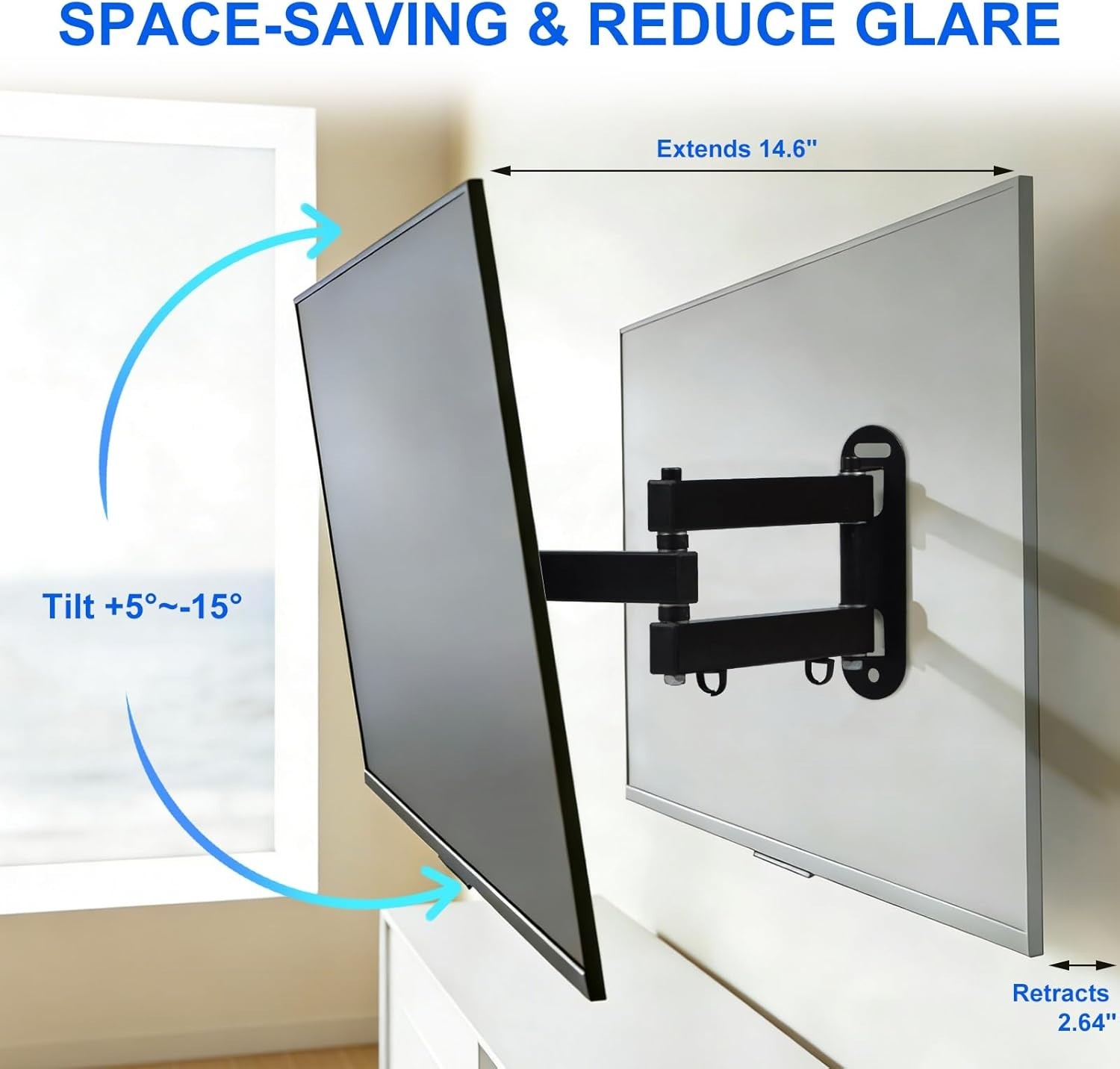 Versatile TV Wall Mount for 14-24 Inch TVs - Secure 360° Rotation & Stability
