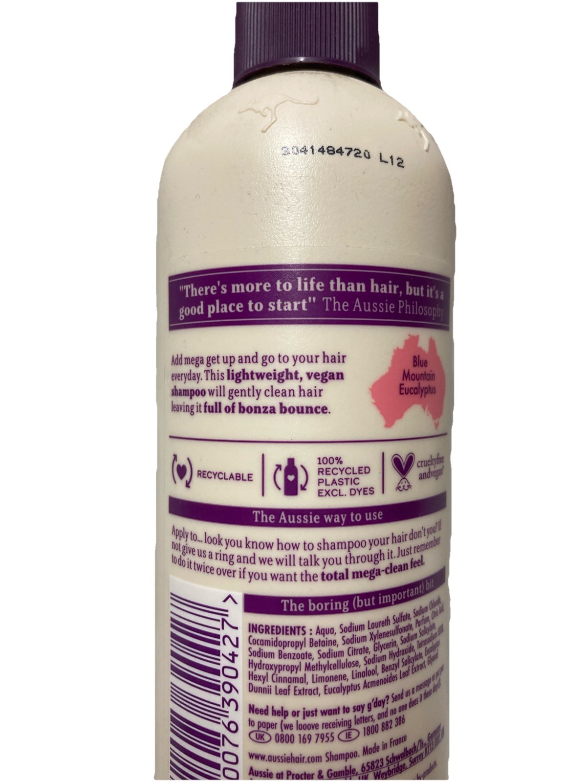 Aussie Might Mega Shampoo W/ Blue Mountain Australian Eucalyptus Extract 300ml