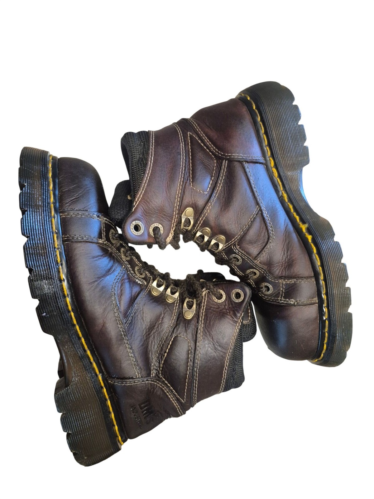 Dr. Martens Industrial Steel Toe Brown Leather Work Boots Size 7 US / 39 EU