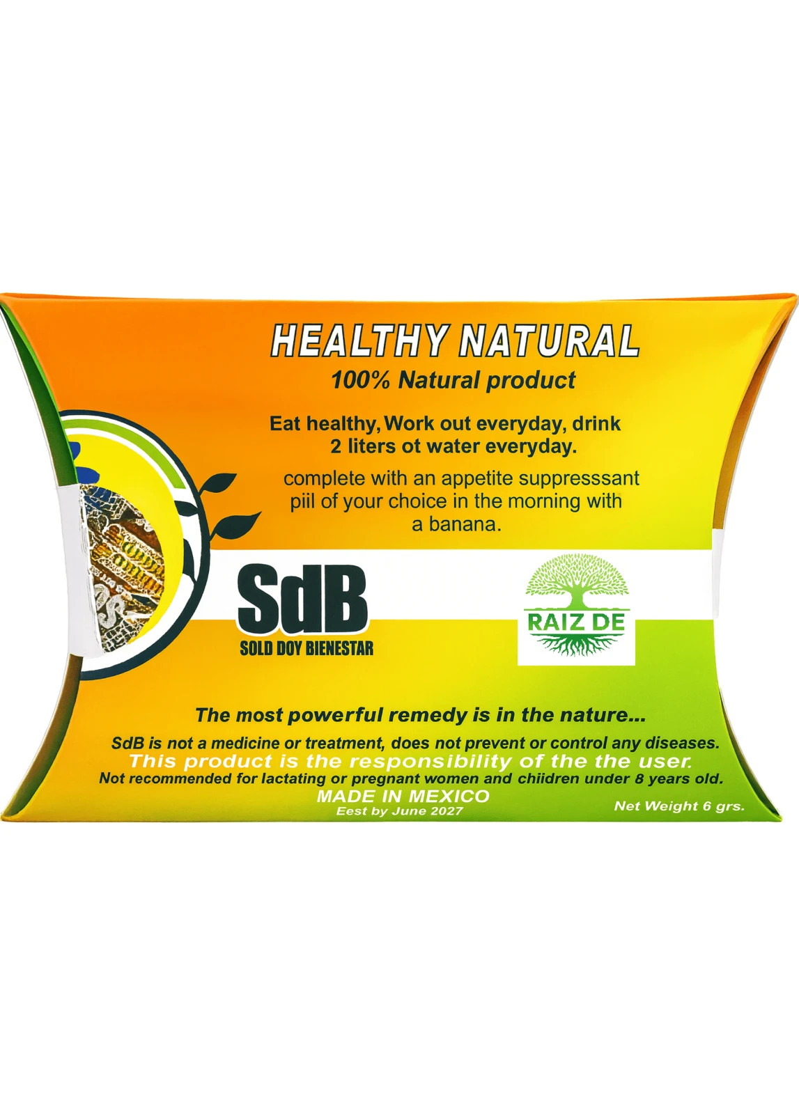 Raiz de- SdB, Brazil Nuts, EXTRA LARGE yellow box 10 Grams (Pack of 2)