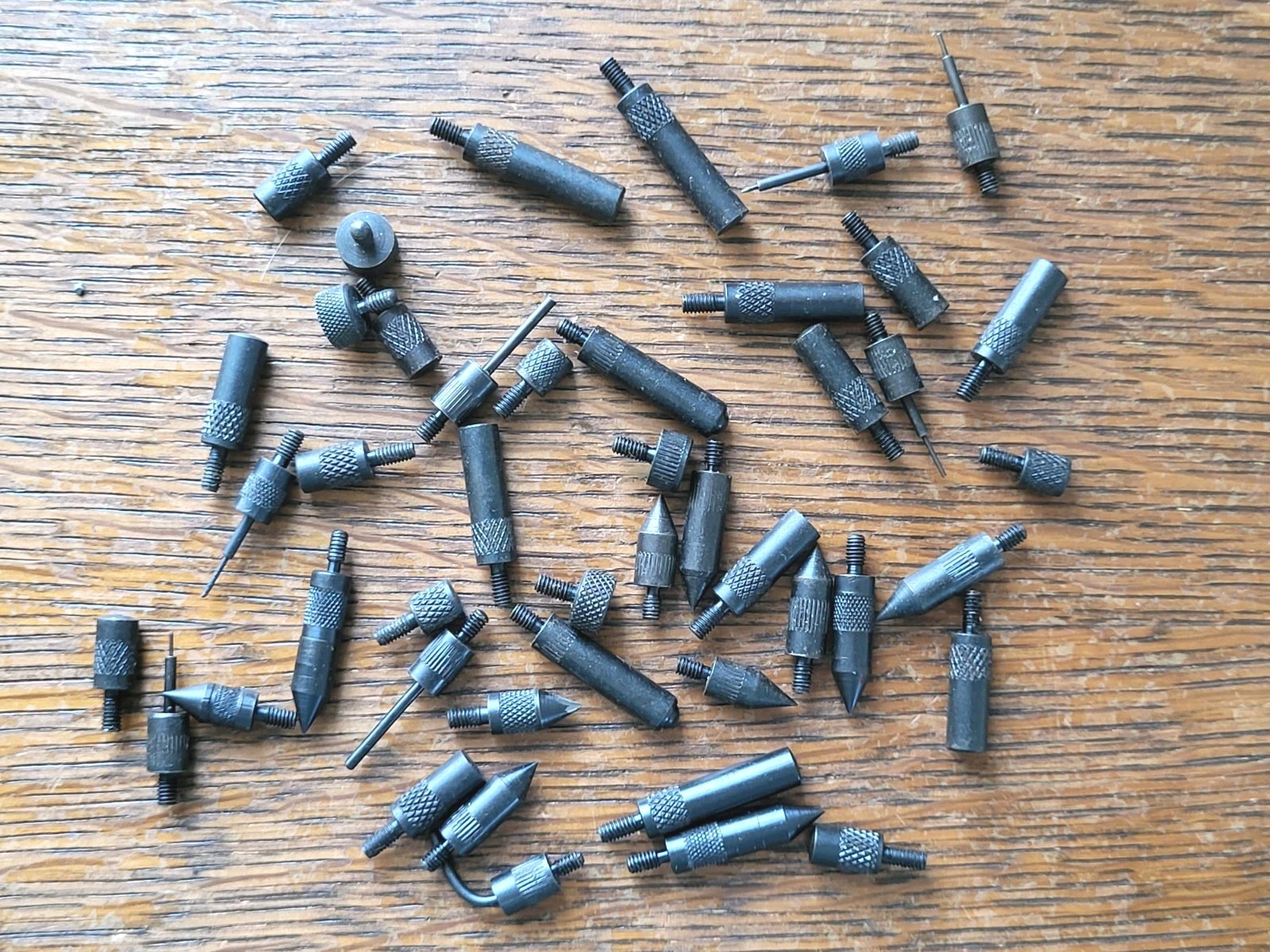 (45) Misc. Indicator Points Contact Tips Adaptors Unbranded Machinist Tools