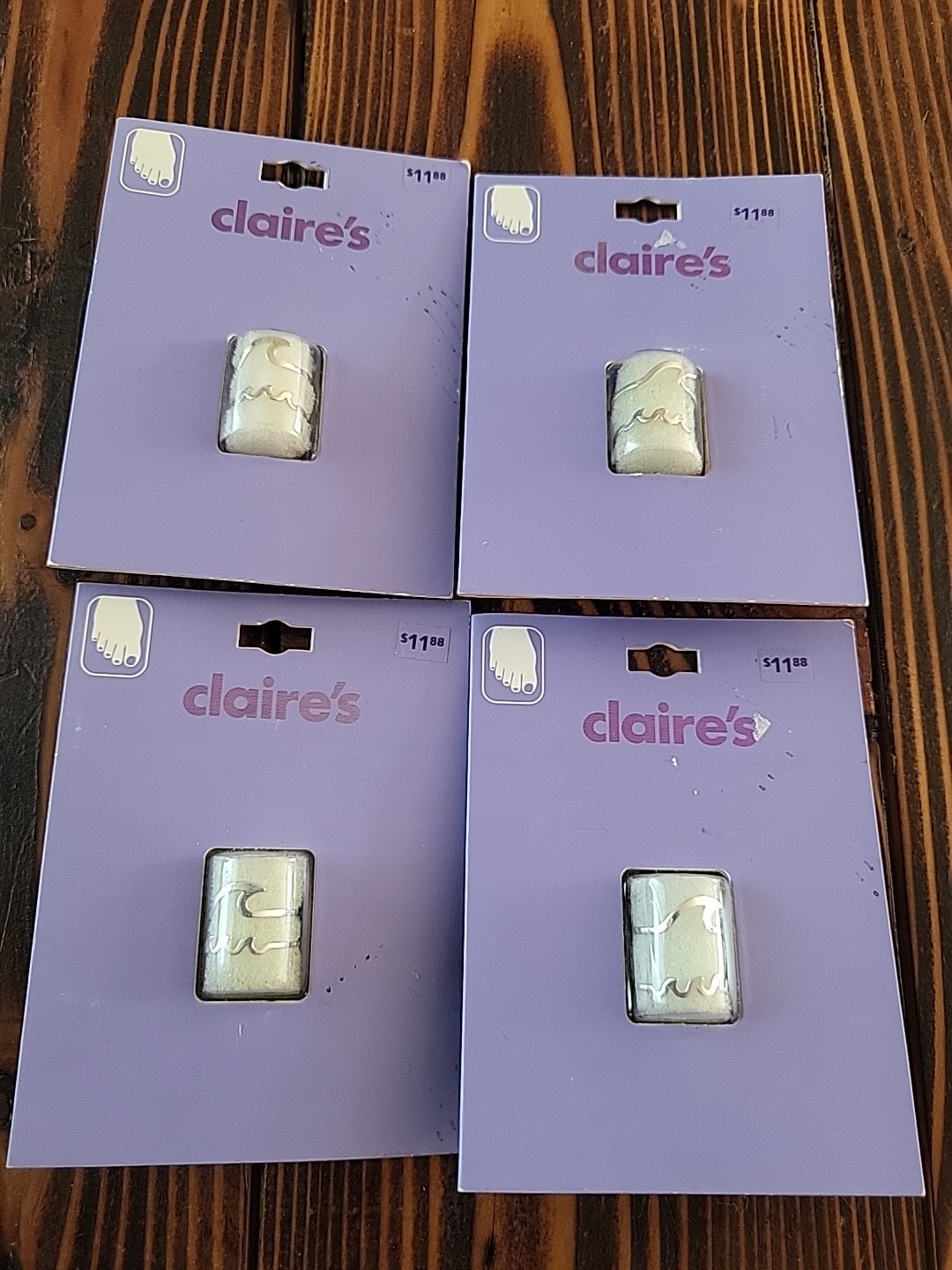 4x - Claires Toe Ring Sets - Silver -  ♡ Summer Girls Womens Jewelry Lot ♡