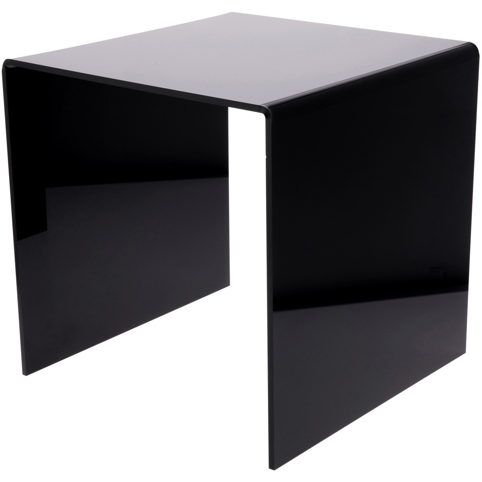 Plymor Black Acrylic Square Display Riser, 18" H x 18" W x 18" D (3/8" thick)