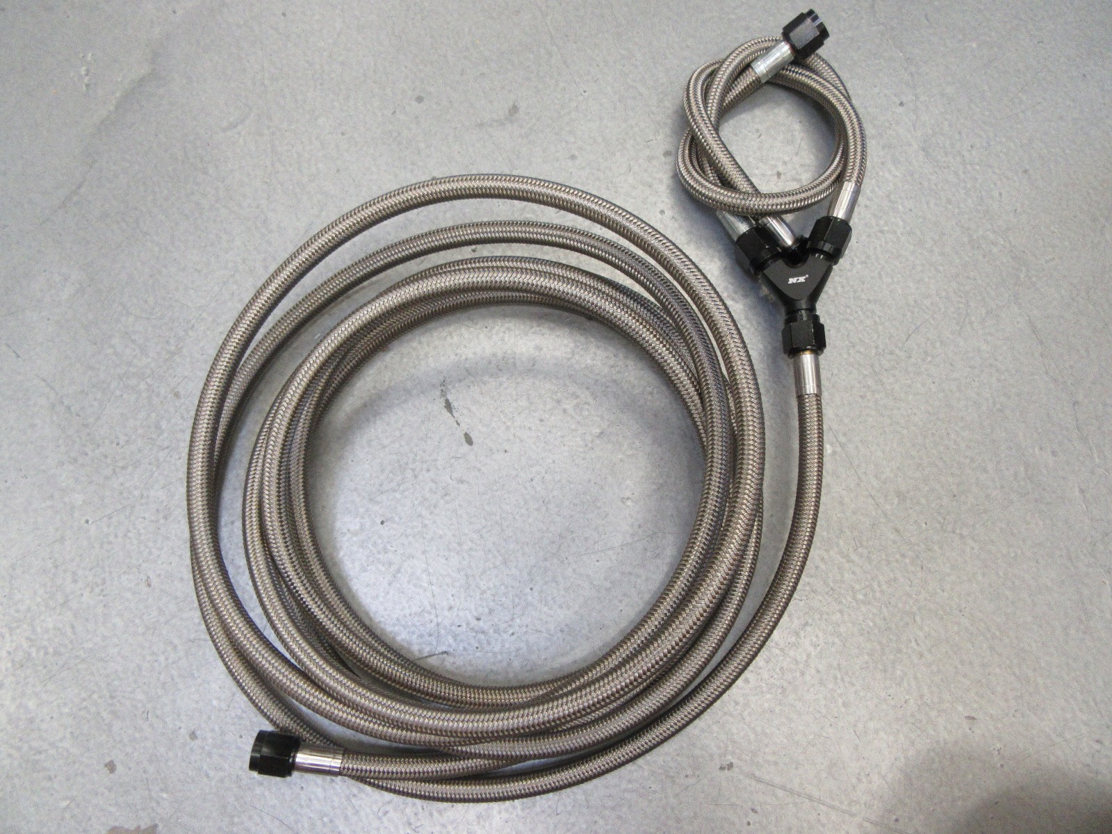 Nitrous Express  6AN Stainless Braided Hose 15ft with Y and 2 Short 6AN Hoses