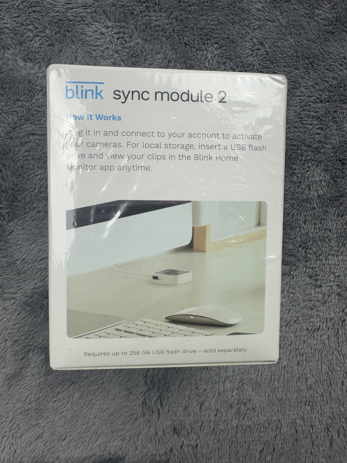 Blink Mini Indoor Security Camera 2 Pack + Sync Module 2 Alexa Two-Way Audio New