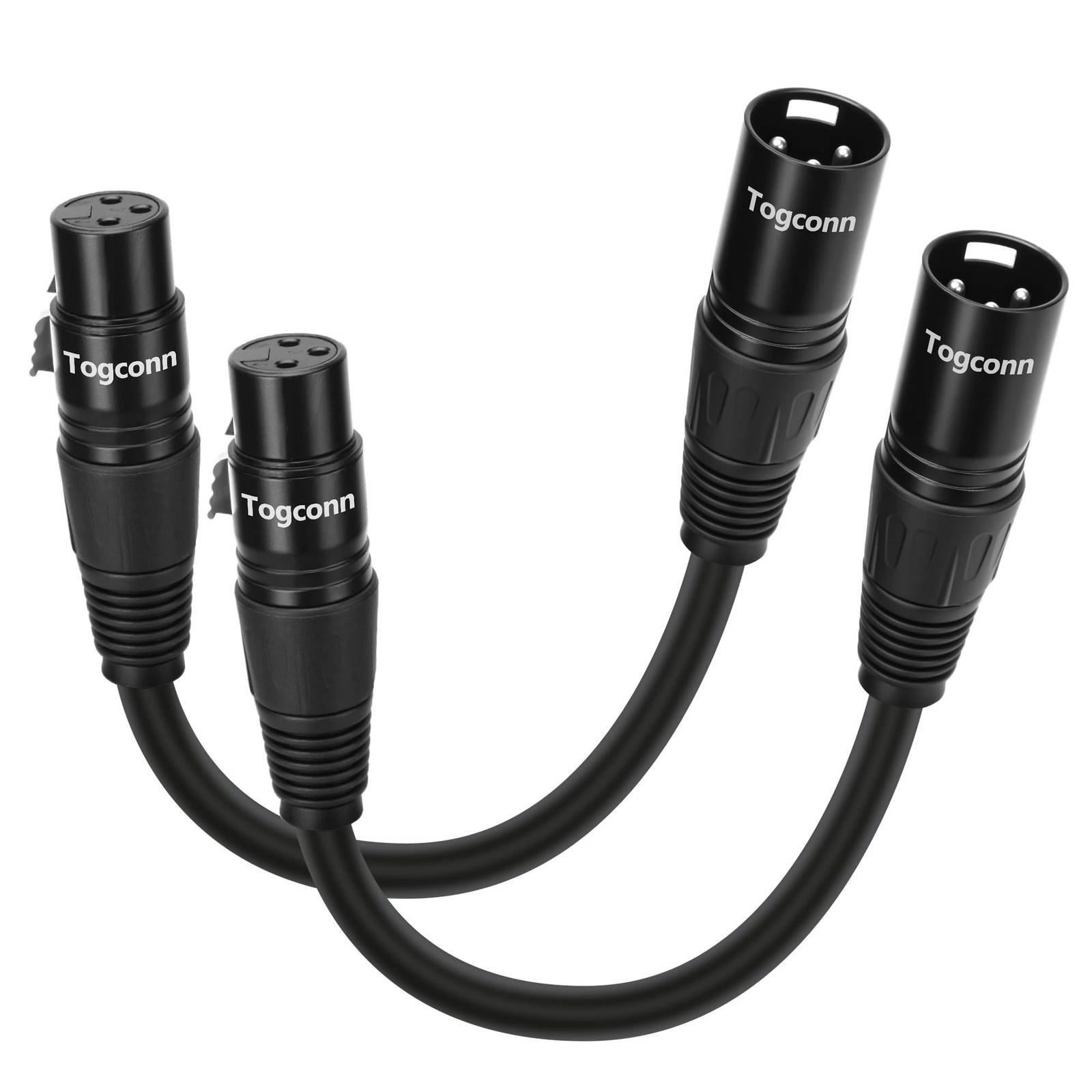 2-Pack Short XLR Mic Audio Extension Cables 1.5 2 Pack, Straight (1.5 Feet)