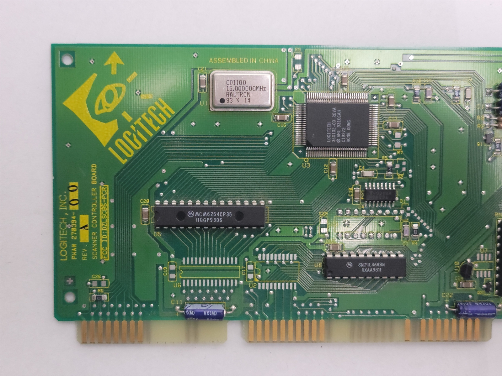 Logitech 270394-00 Scanner Controller Board , ISA , 16-Bit