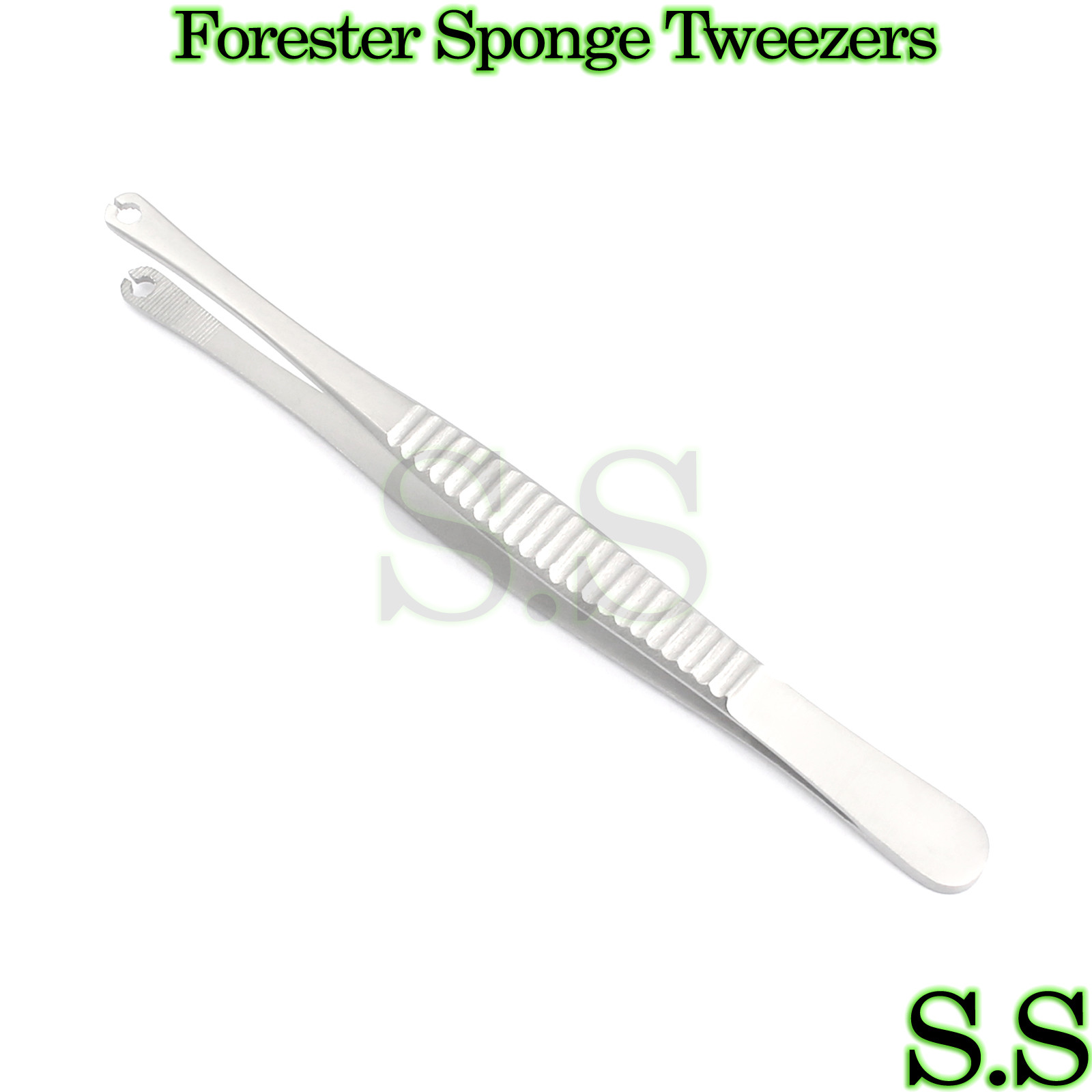 Mini Forester Sponge Tweezers Slotted 7" Piercing Insts