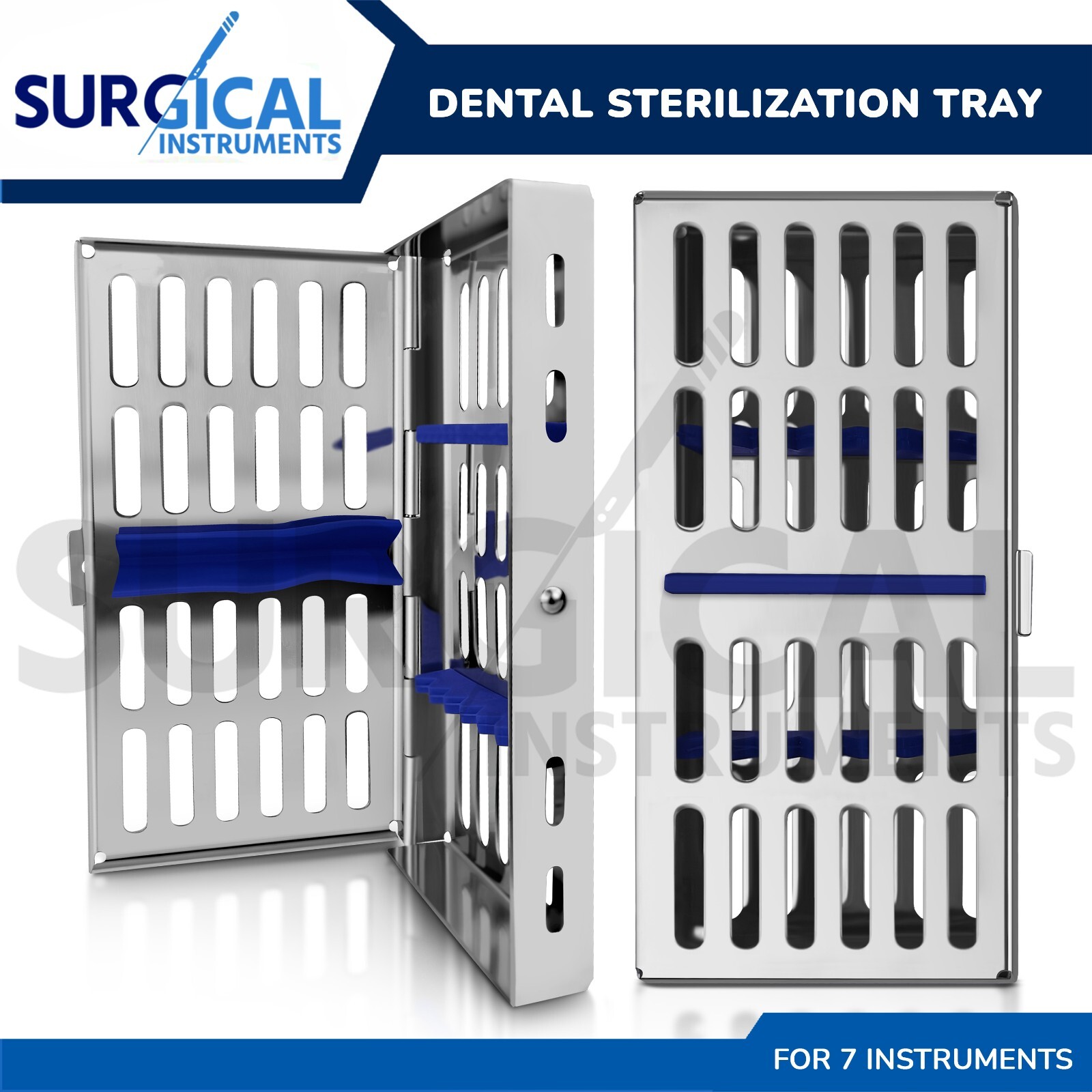 Dental Sterilization Cassettes Tray Sterile 7 Instruments Small Parts German Gr